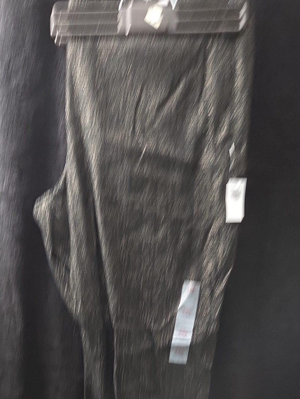 Women's Metallic Black Dress Pants